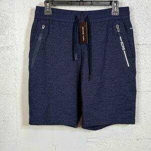 Michael Kors Men's Athletic fit Performance Track Shorts, Navy, Small  $148